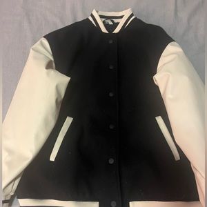 Crème Varsity Jacket size small
